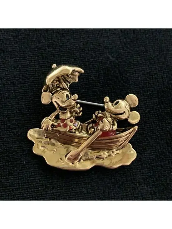 Vintage Retired Disney Napier Golden Mickey And Minnie Mouse - Picture 2 of 6